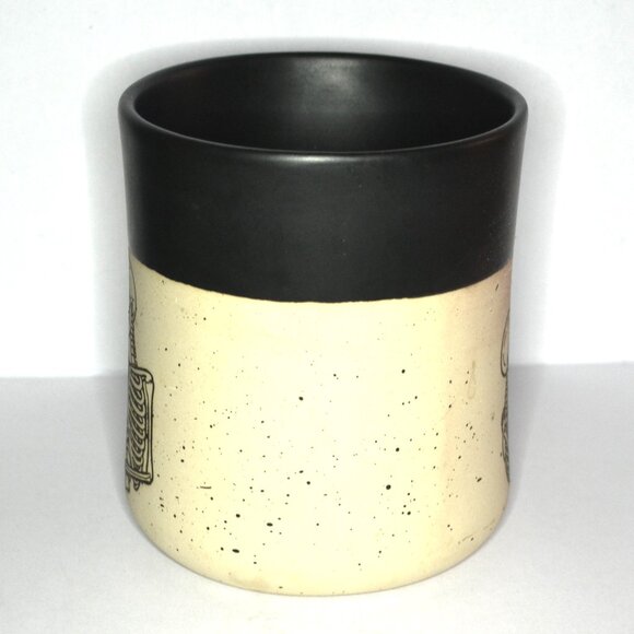 Cobwebs And Caldrons Coffee Mug With Skeletons Black Tan New - Picture 5 of 8